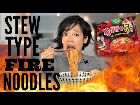 Thumbnail for YouTube: STEW Type FIRE Noodle Challenge | Samyang Spicy Chicken Ramen