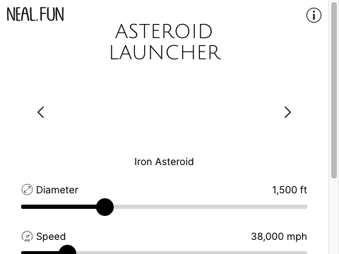 Thumbnail for Website: Asteroid Launcher